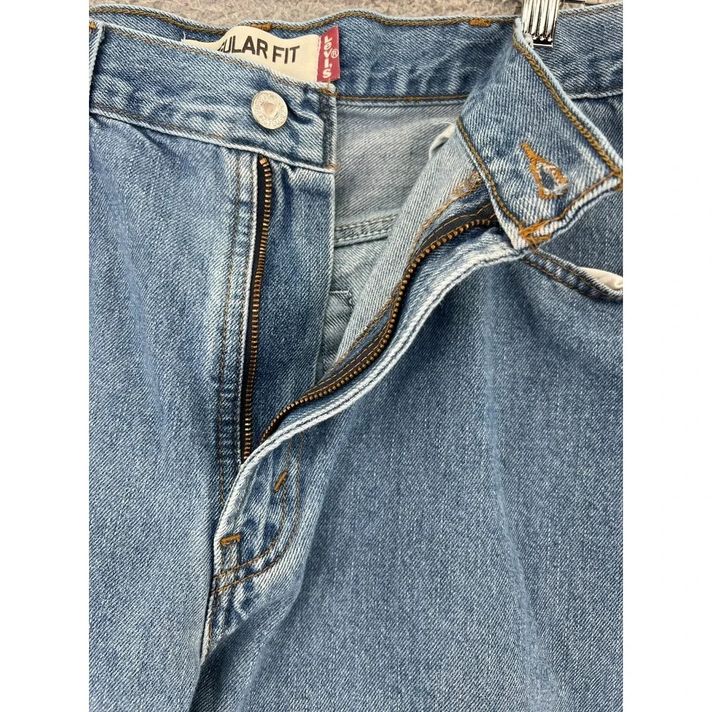 Levis 505 Jeans Mens 38X30 (36x29 Actual) Blue‎ Regular Fit Straight Leg